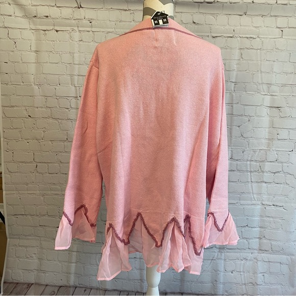 Storybook Knits “Soft Blush” Cardigan Sweater Limited Edition Beaded SZ 3XL - Picture 4 of 11